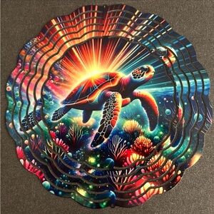 Vibrant Sea Turtle 8” Wind Spinner